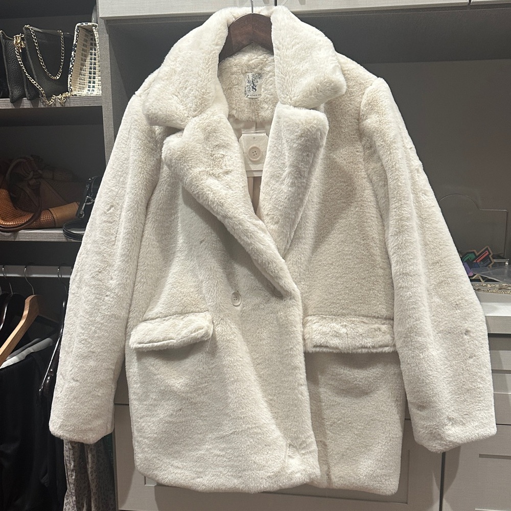 Altar'd State Cream Teddy Jacket